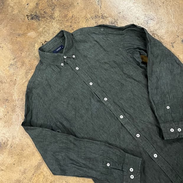 [정품/100] 헤지스 차콜 린넨 셔츠 b17