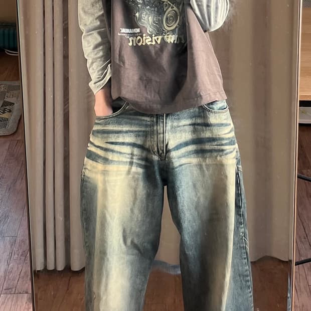 노운 bias tapered denim pants (blue) 1사이즈