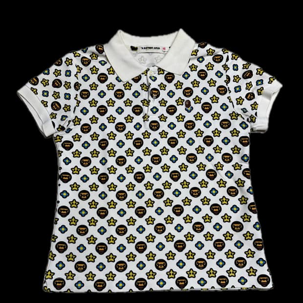 BAPE 베이프 마일로 무늬 폴로셔츠