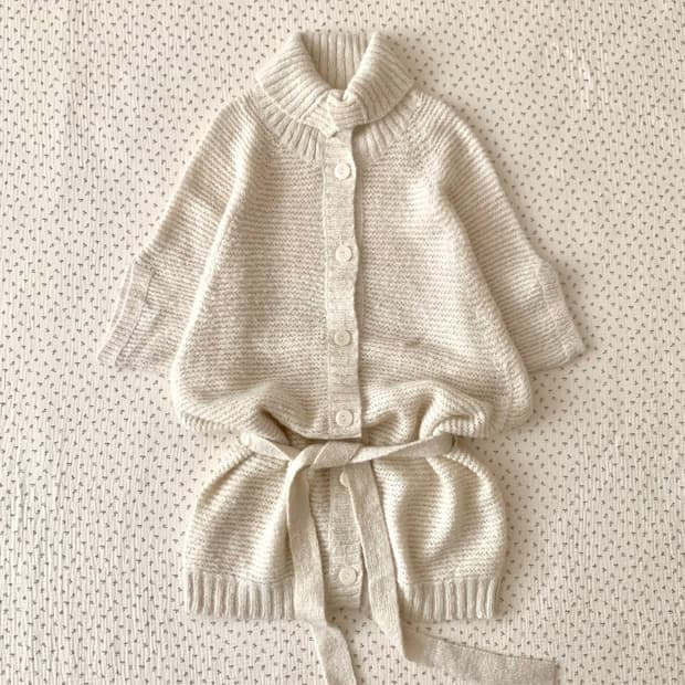 갸루 글리터 케이프 가디건 