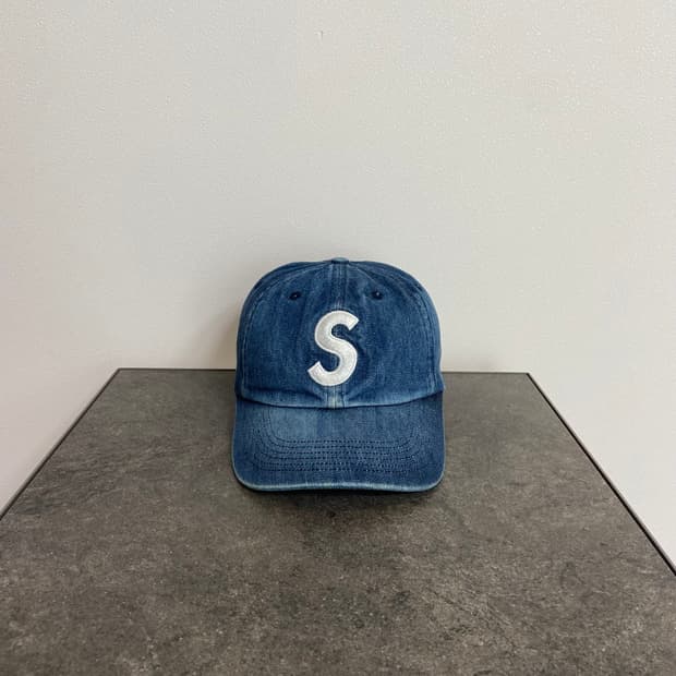 슈프림 22SS 케블라 워시드 데님 에스로고 S로고 볼캡 모자
