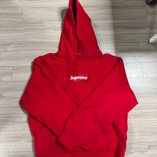 [M] 슈프림 박스로고 후드티 레드 2023