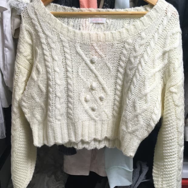 리즈리사 후와후와 리본 니트