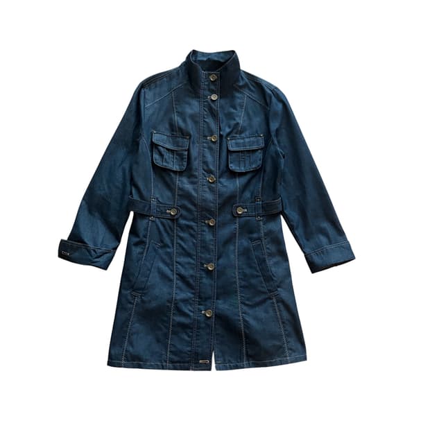 일본빈티지 생지 데님 원피스 청자켓