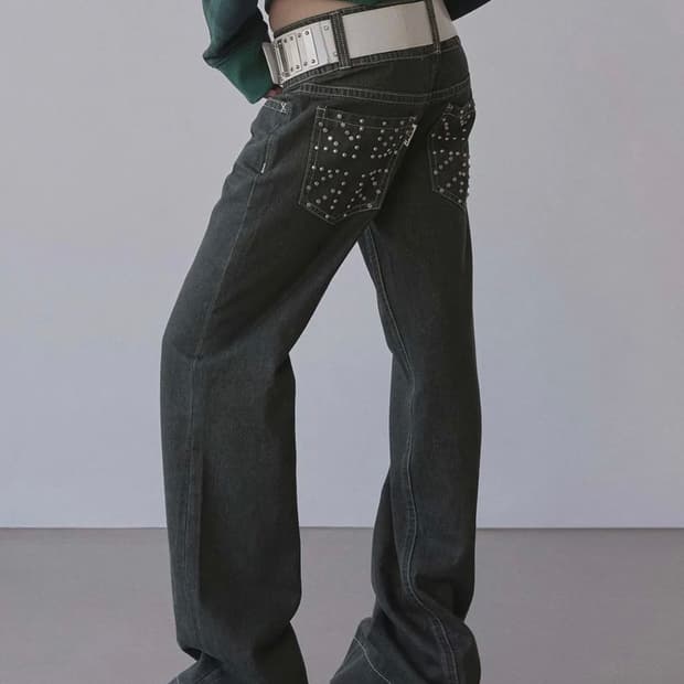 Union Jack Engineered Denim Indigo Gray