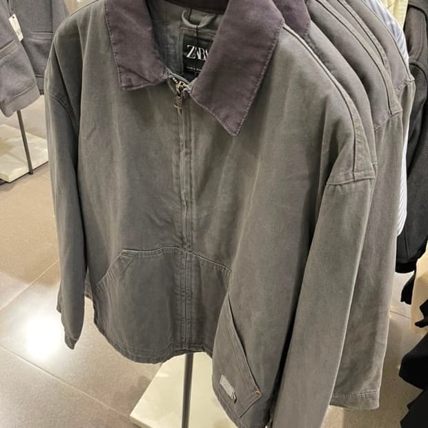 자라 워크자켓 콘트라스트 L