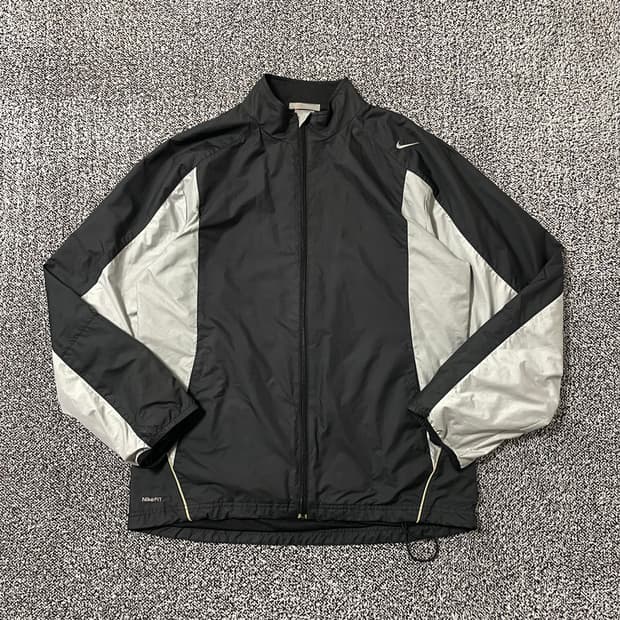 빈티지9. 나이키 올드스쿨 바람막이 블랙 그레이 배색 점퍼