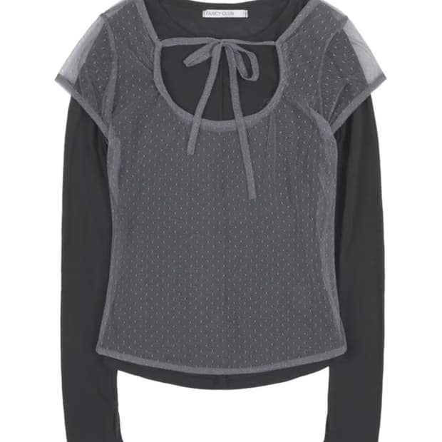 팬시클럽 3-WAY 도트 레이어드 롱슬리브