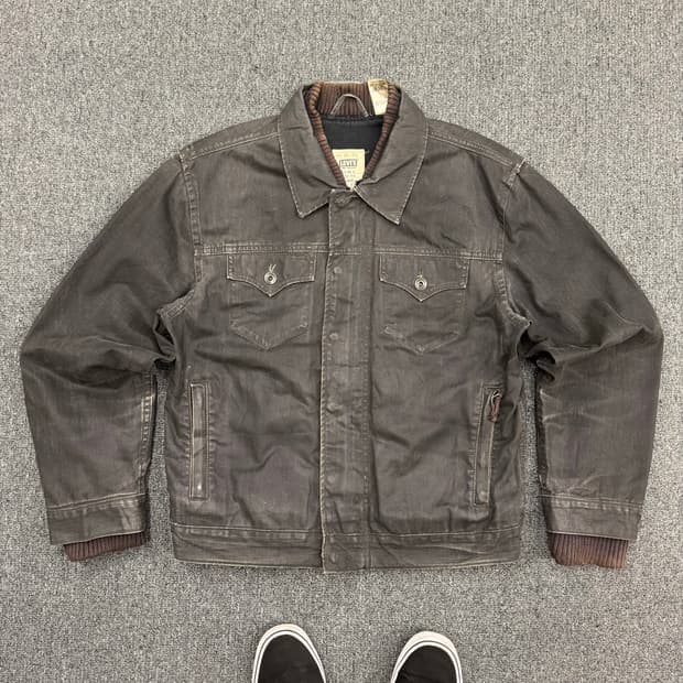 리바이스 빈티지 니트 레이어드 봄버자켓