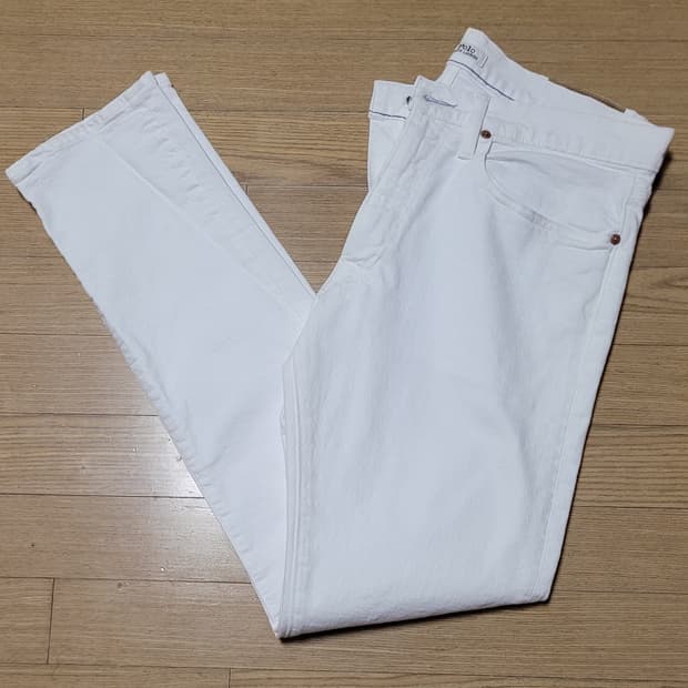 폴로랄프로렌 남성 화이트 코튼바지