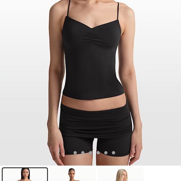 나이크 SKIMS 매트 여성 셔드 탱크 탑