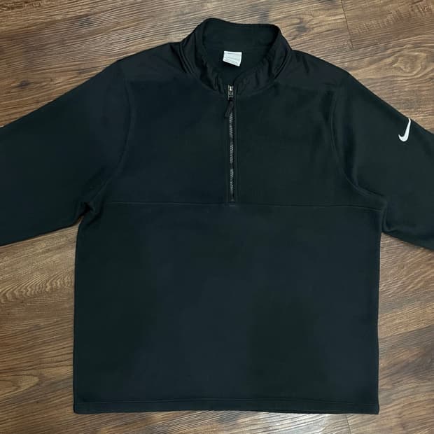 나이키 골프 써마핏 빅토리 하프집 탑 블랙