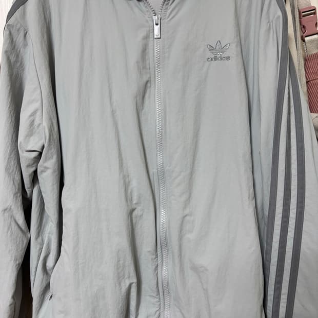 아디다스 우든 파이어버드 트랙탑 그레이 L 바람막이