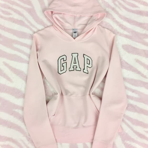GAP 갭 딸기우유 핑크 로고 후드티 러블리힙 러힙 히메갸루 아베크롬비