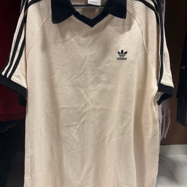 아디다스 아디컬러 클래식 와플 폴로 셔츠 원더 화이트 L