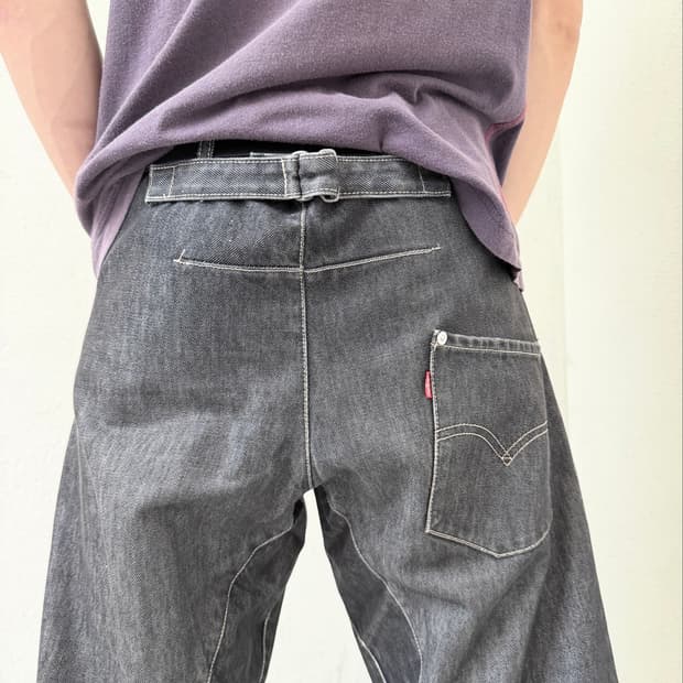 00s engineered jeans 흑청 신치백