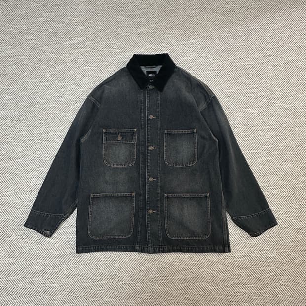 BEAMS loose denim coverall jacket