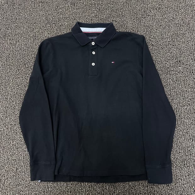 타미힐피거 여성 카라티 긴팔티셔츠 블랙 신장 164