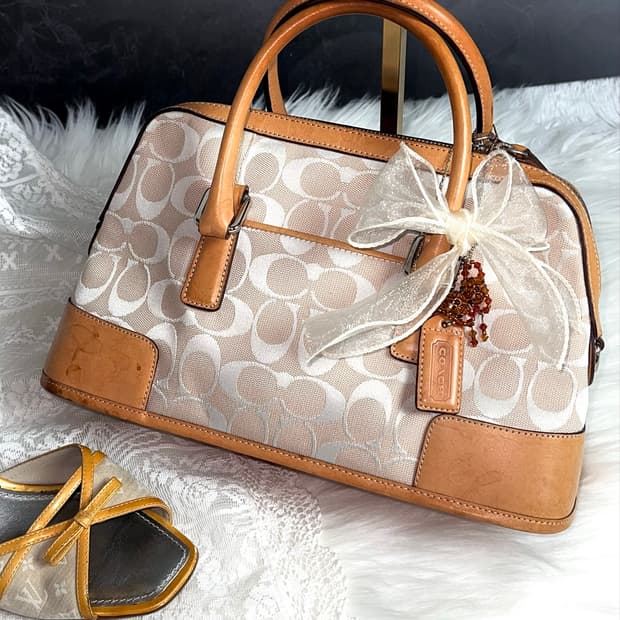 Coach Butterscotch Tan Signature Bowler