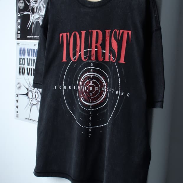 (L-2XL) 반팔 티셔츠 워싱 차콜 스트릿 짱구대디-H31168