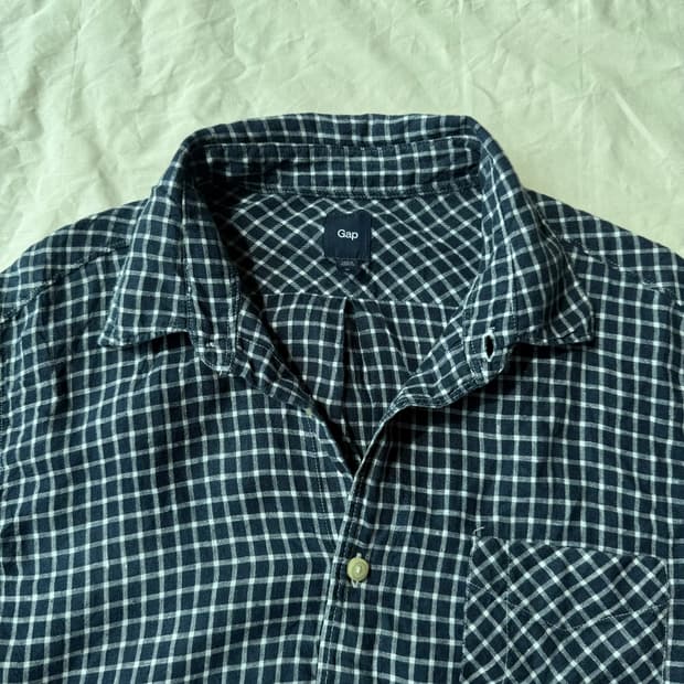 GAP 블루 체크 셔츠