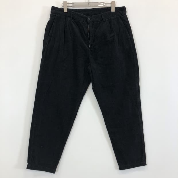 자라 코듀로이 팬츠 34 인치 블랙 