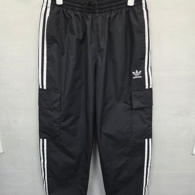 아디다스 삼선 카고 우븐 스트링팬츠 L