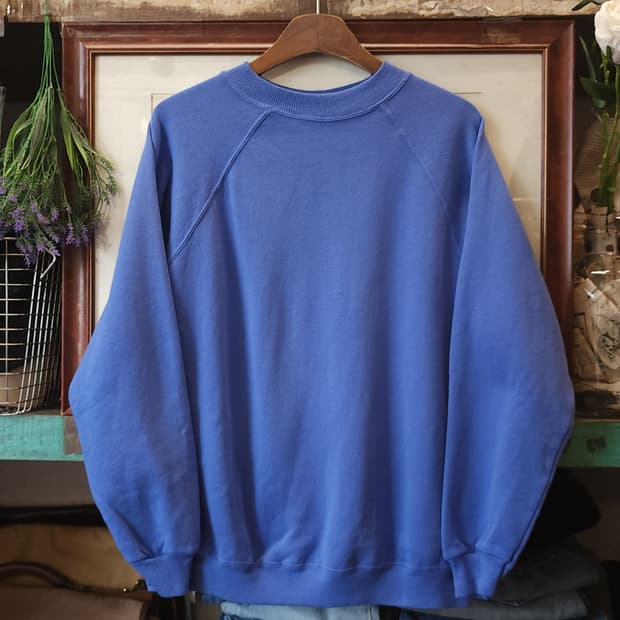 90s 빈티지 스웻셔츠 플레인 스웻셔츠 파스텔 퍼플 블루 L