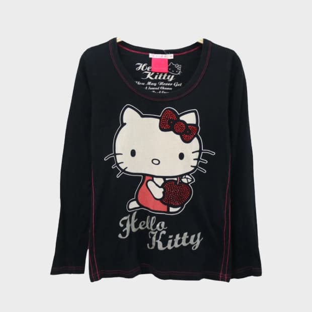 코르자X헬로키티 프린팅 긴팔티셔츠 61418