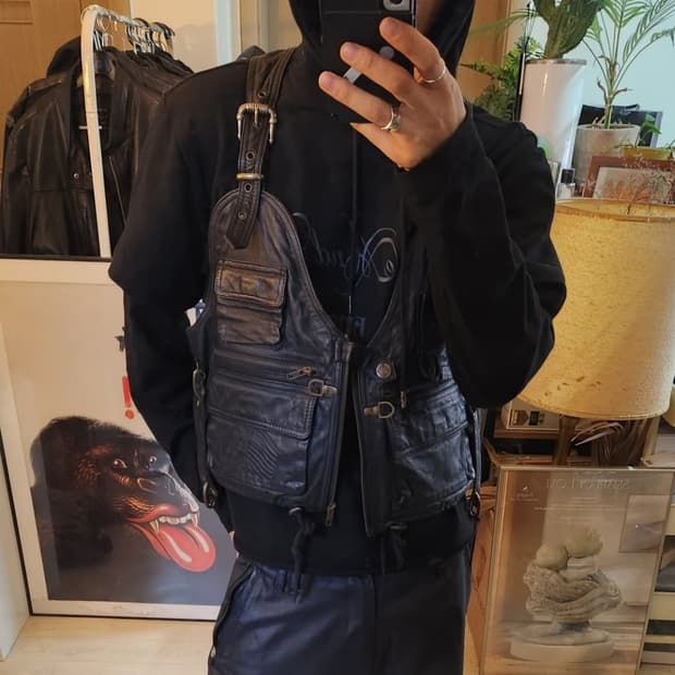 빈티지 레더 베스트 /r13/언더마이카/크롬하츠/erd/언더커버/넘버나인