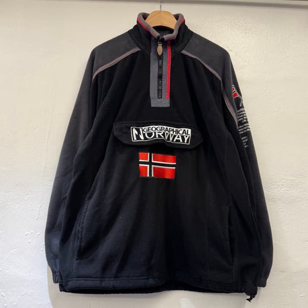 지오그래피컬 노르웨이 반집업 플리스 아노락