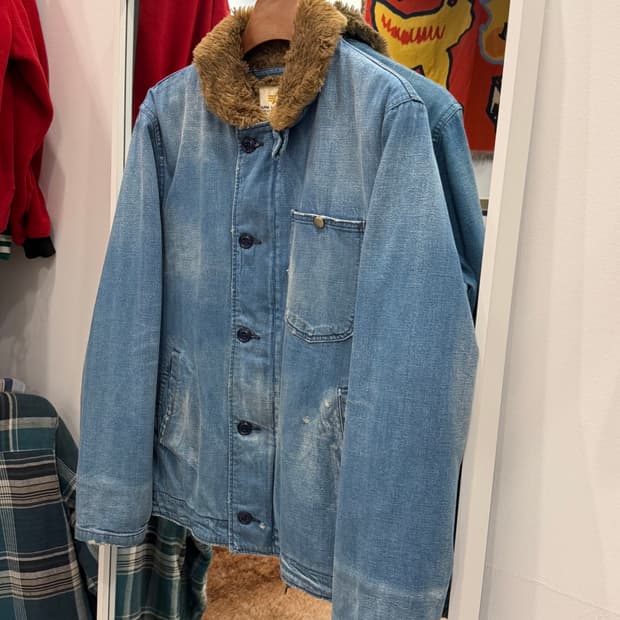 Alpha Industries & Lee 스톰라이더 N-1 데님 덱 자켓