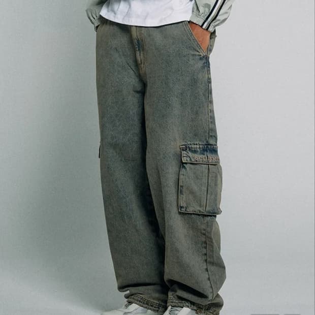 스컬프터 카고 조거 팬츠 빈티지 그린
