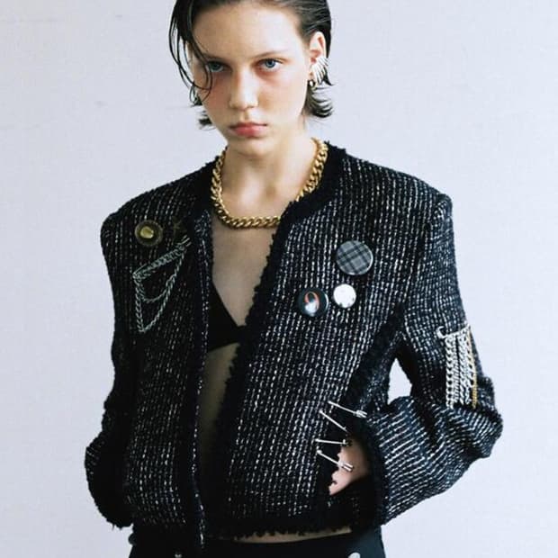 Dared 트위드 자켓 블랙