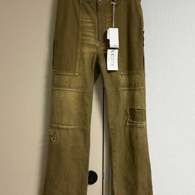 카미야 리페어드 서지 워크 팬츠 "카키"