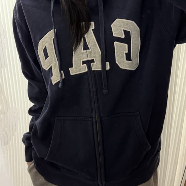 갭 네이비 후드집업 L