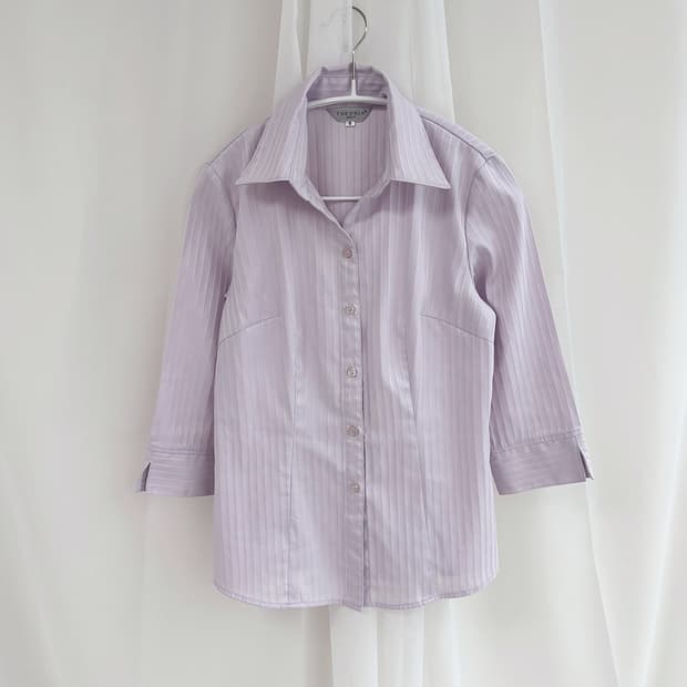 THEORIA lilac geek chic 3/4 sleeve shirt