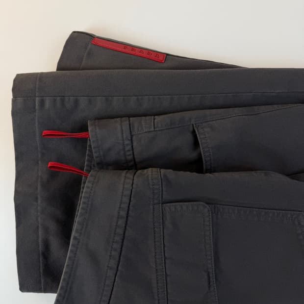 프라다 스포츠 코튼 팬츠 