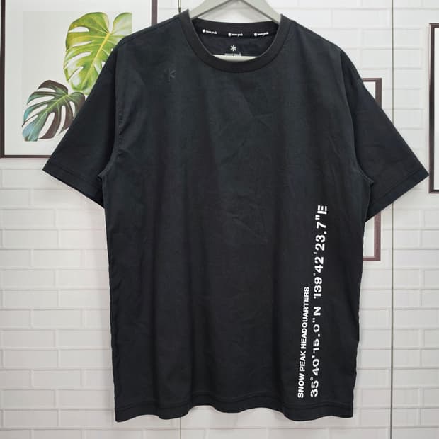 스노우피크 반팔 티셔츠 블랙 95사이즈