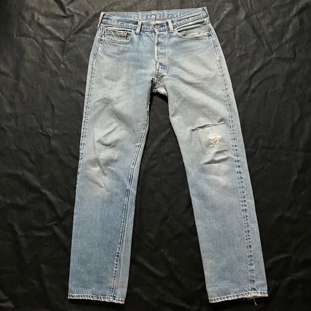 🇺🇸 80s USA 빈티지 리바이스 501 66후기 셀비지 데님팬츠