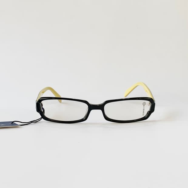 [픽키-628] 블랙앤옐로우 스퀘어 뿔테 안경