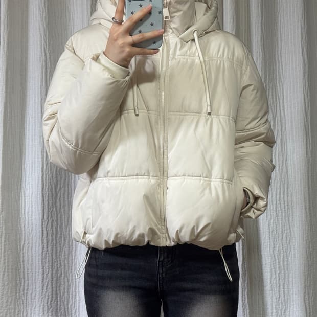 자라 크롭 푸퍼 패딩