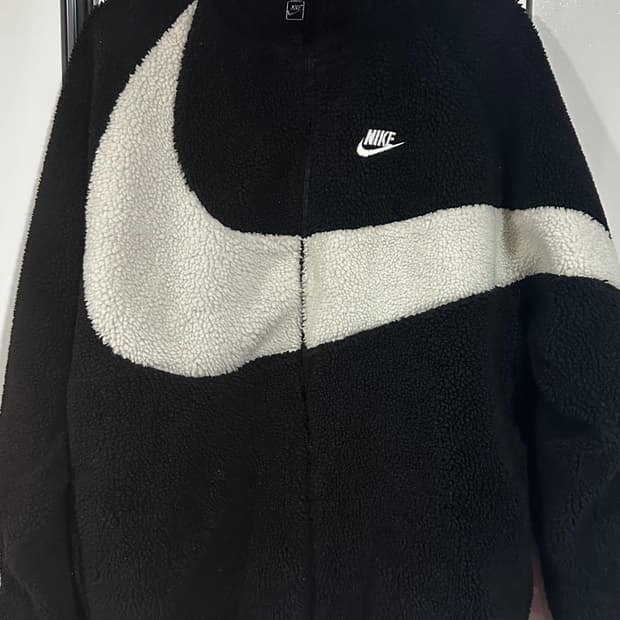 나이키 스우시 리버시블 플리스 자켓 블랙 M