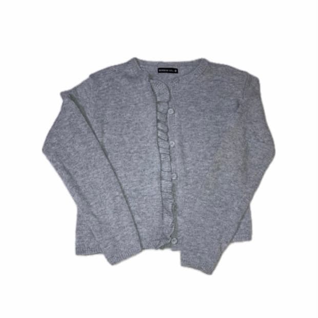론론 가디건 HEART POINT RUFFLE KNIT CARDIGAN