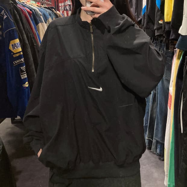 [IM] 나이키 아노락 웜업 블랙