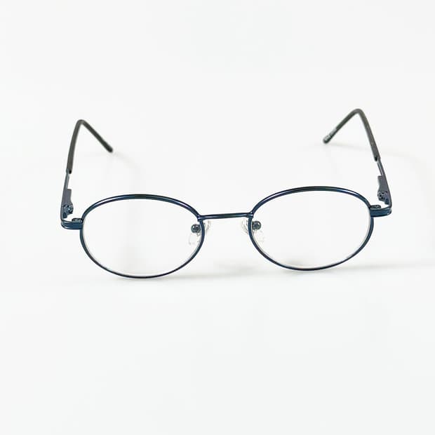 90s PEACE JAPAN 딥네이비 라운드 프레임 빈티지 안경