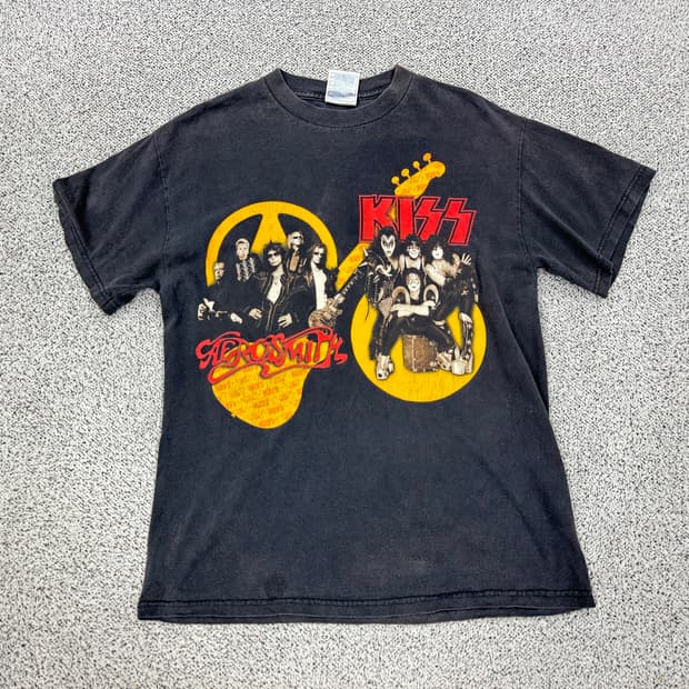 Kiss X Aerosmith 03/04 투어 밴드티