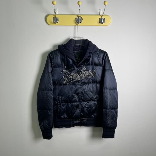 MLB 엠엘비 뉴욕양키스 네이비 후드 패딩 점퍼 85