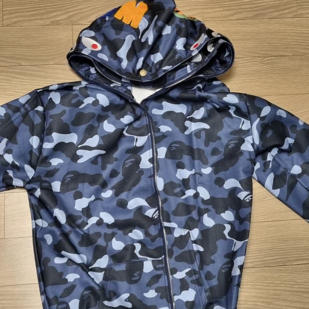 베이프 더블샤크 후드집업 청계 블루 파란색 판매