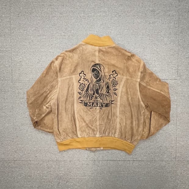 마리아 자수 빈티지 스웨이드 자켓